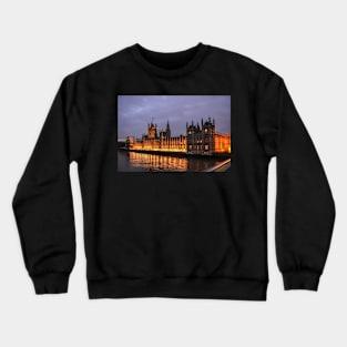 Palace of Westminster at night Crewneck Sweatshirt